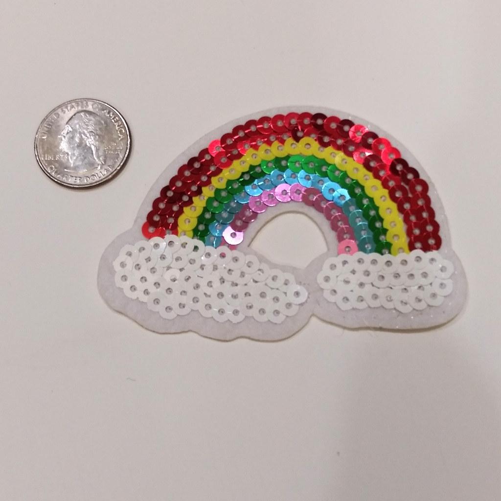 Rainbow Sequin Iron On Patch
